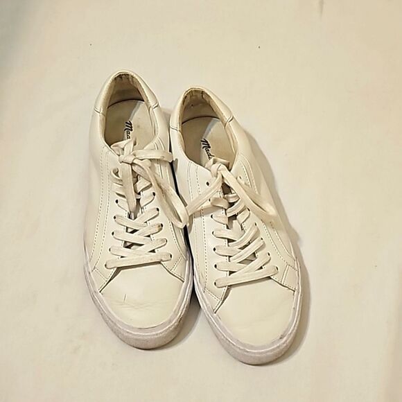 Madewell Sidewell Lowtop  Sneakers White Leather  Women's 7 - Picture 2 of 7